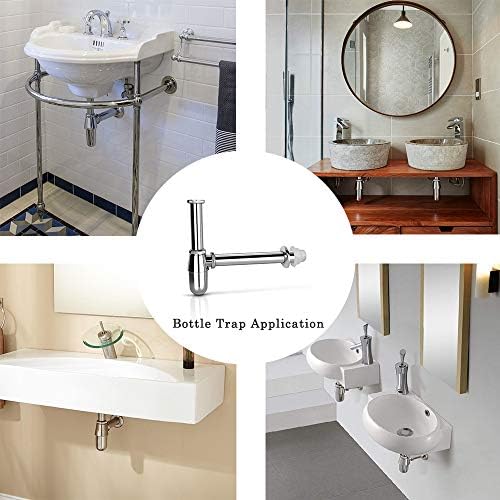 Chrome Bathroom Basin Sink P Trap Drain Kit 1-14 Inch