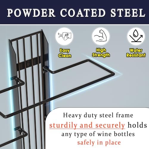 J JACKCUBE DESIGN Wall-Mounted Wine Rack for 12 Bottles 1