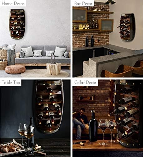 CoTa Global Alexander 18-Bottle Wooden Wine Rack - Wall Mounted and Free Standing