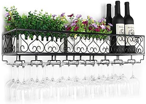 CGF- Wall Mounted Wine Rack with Glass Holders 1