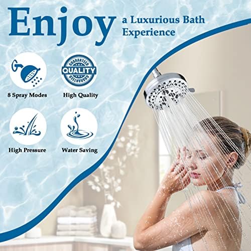 Aiscsc 8 Spray Modes High Pressure Shower Head