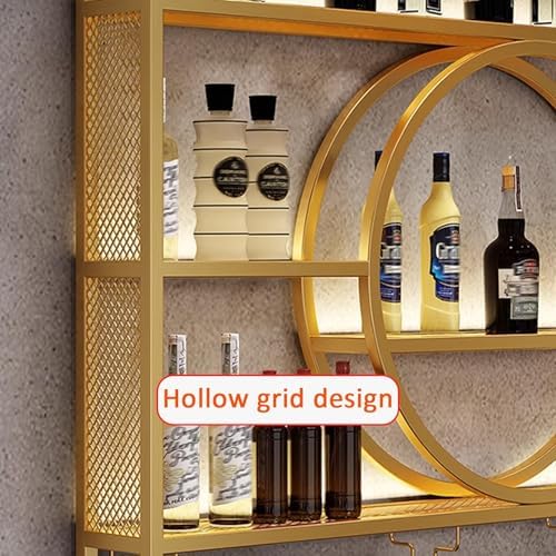 JKGHK Wall Mounted Glass Holder 3-Layer Wine Rack Gold 393in100cm