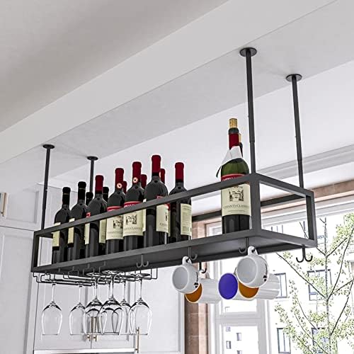 ZJDYDY Wall-Mounted Wine Rack with Glass Holder