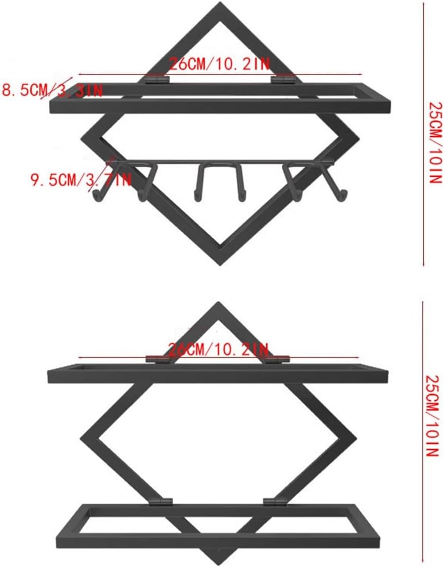 White Wall-Mounted Wine Rack with Triangular Design