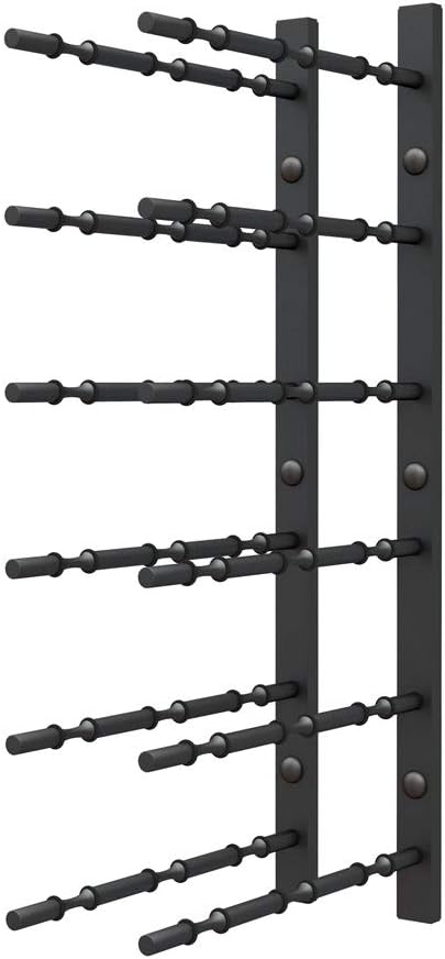 Ultra Wine Racks Wall-Mounted Label-Out Wine Racks 18 Bottles Matte Black