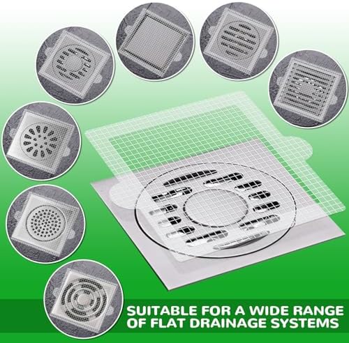 40 Pack Disposable Square Hair Catcher Sticker for Bathroom Drains