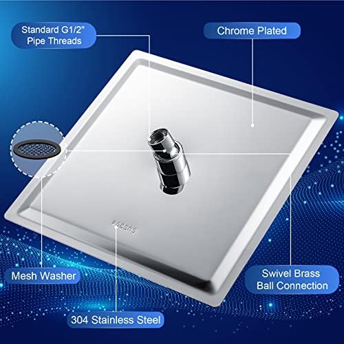 Aiscsc 10 Inch Rain Shower Head with 304 Stainless Steel
