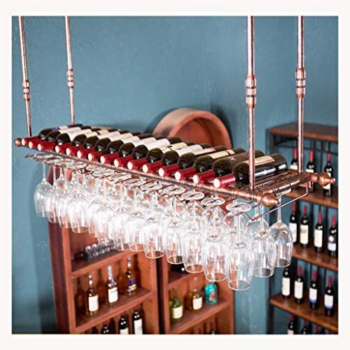 ZJDYDY Hanging Wine Rack - Black 120x30cm