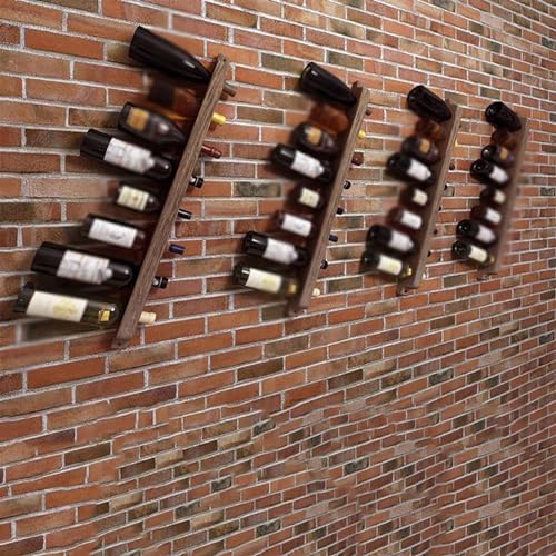 Wall-Mounted Wine Holder 90x7x2cm Tung Wood Creative Design