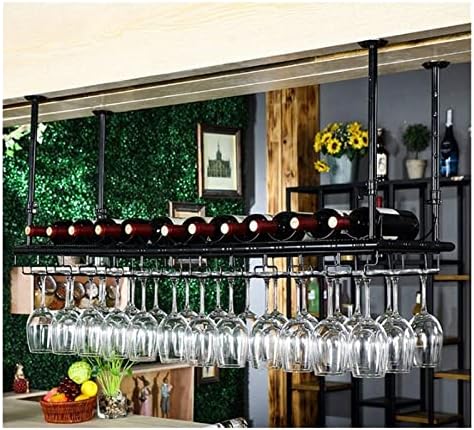 ALDEPO Adjustable Height Wall Wine Rack - Black 60x35cm