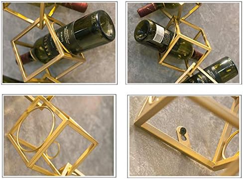 DZX Wall-Mounted Metal Wine Rack 5 Bottles