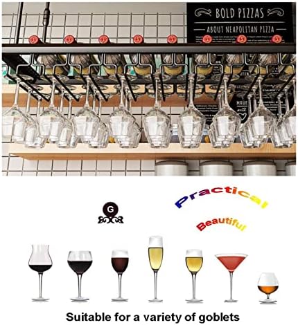 ALDEPO Wall-Mounted Wine Rack with 6 Bottles and 18 Glasses