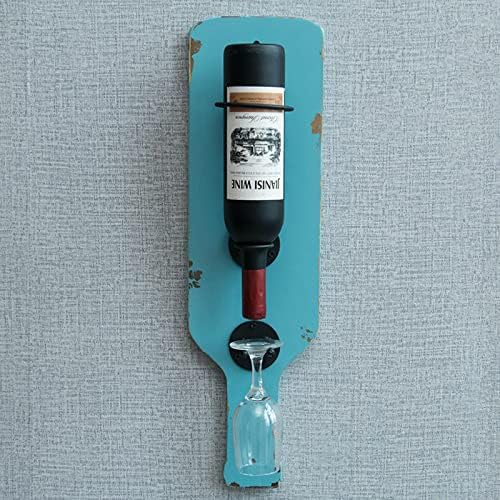 PSMPENG Wall Mounted Wine Rack with Glass Holder
