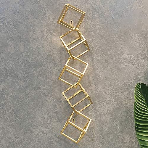 DZX Wall-Mounted Metal Wine Rack 5 Bottles