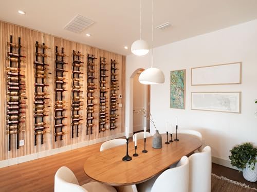Ultra Wine Racks Wall-Mounted Label-Out Wine Racks 18 Bottles Matte Black