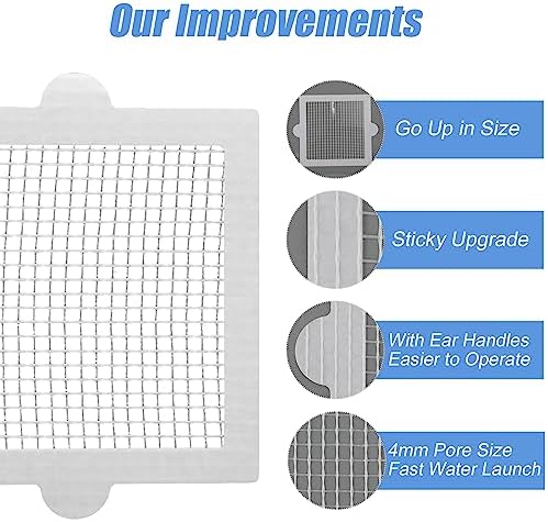 BOXOB 30pcs Square Drain Hair Catchers 1