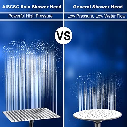 Aiscsc 10 Inch Rain Shower Head with 304 Stainless Steel