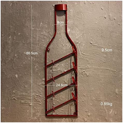 ALDEPO Wall-Mounted Wine Rack Red Retro Industrial Style