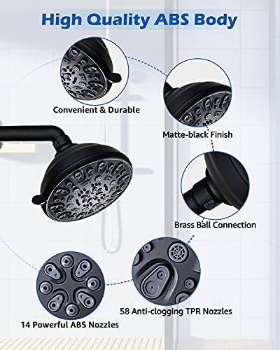 VMASSTONE High Pressure Shower Head with 7-Spray Settings