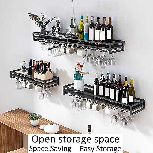 LIGUOYI Wall-Mounted Wine Rack 6080100CM Black Gold White
