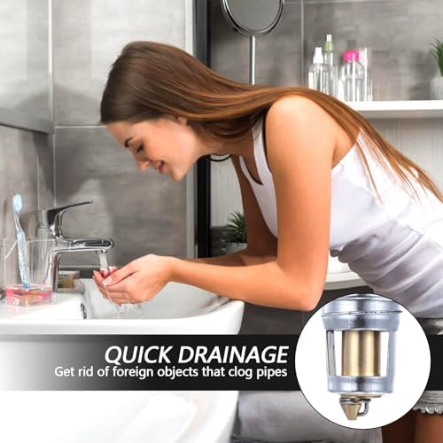 LLOUSSAK Drain Stopper with Anti-Clogging Basket