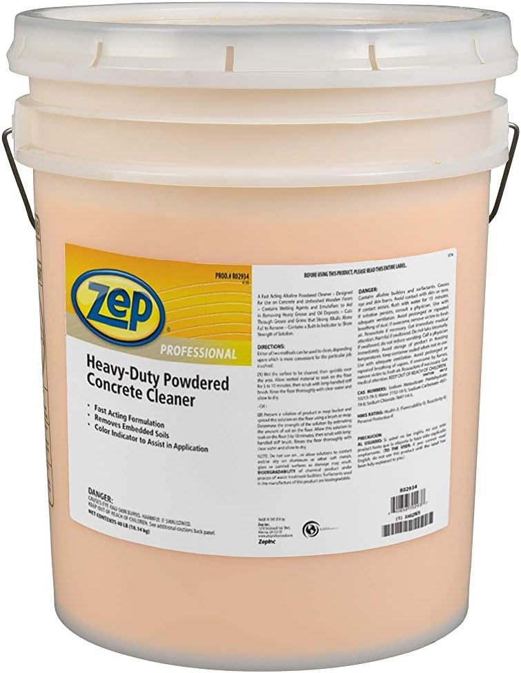 Zep Professional 125 LB Heavy-Duty Concrete Cleaner Fast Acting