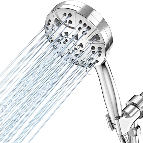 VKZK High Pressure 8 Mode Handheld Shower Head with Stainless Steel Hose