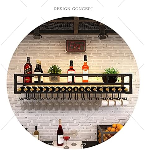 2-Layer Wall-Mounted Wine Rack Wrought Iron