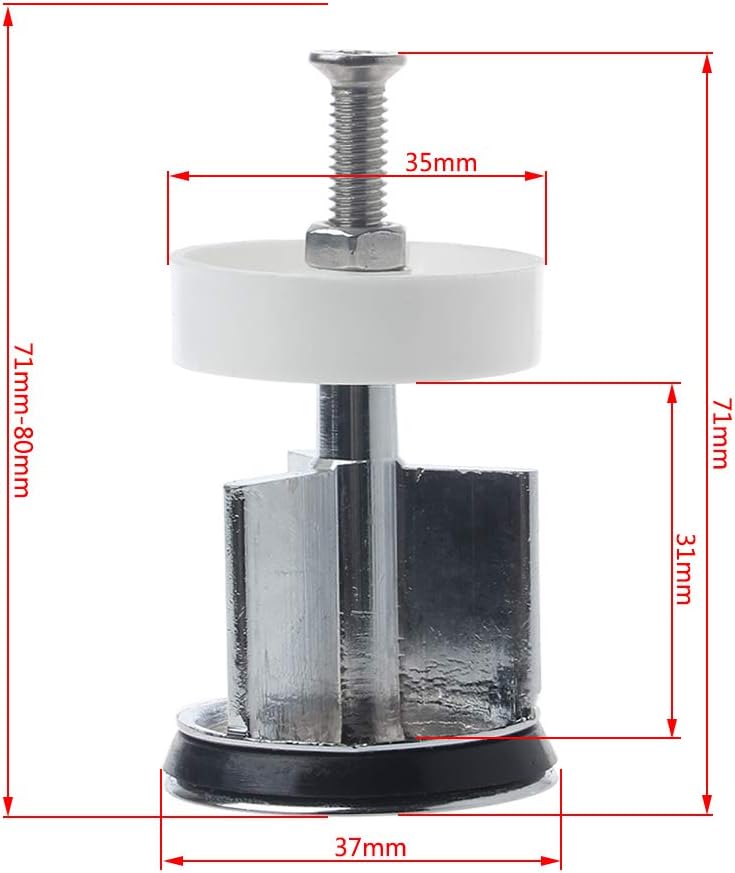 Caralin Basin Pop-up Drain Plug Silver Copper Zinc Alloy