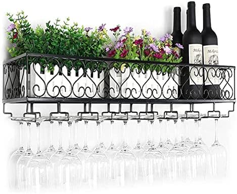ALDEPO Wall-Mounted Wine Rack Black Industrial Style