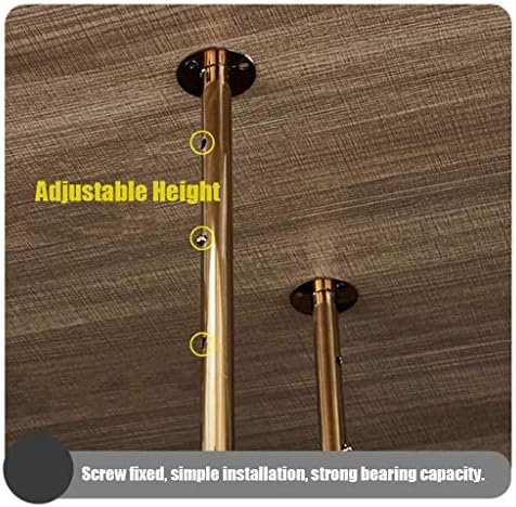 Wall-Mounted Wine Rack with Adjustable Hooks and Red Gold Finish