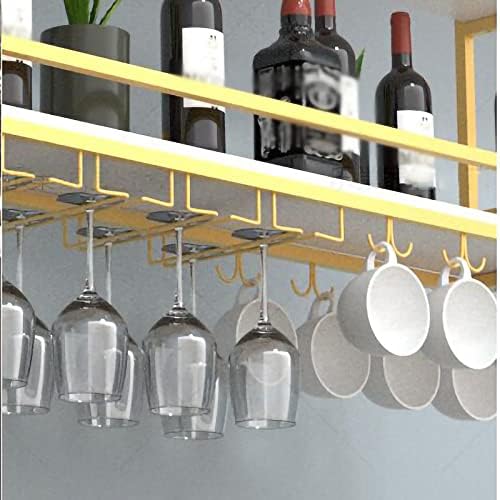 ZJDYDY 2 Tier Wall Mounted Wine Rack with Stemware Holder 1
