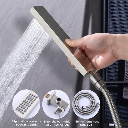 KATAIS Brushed Nickel Shower Trim System with Digital Display
