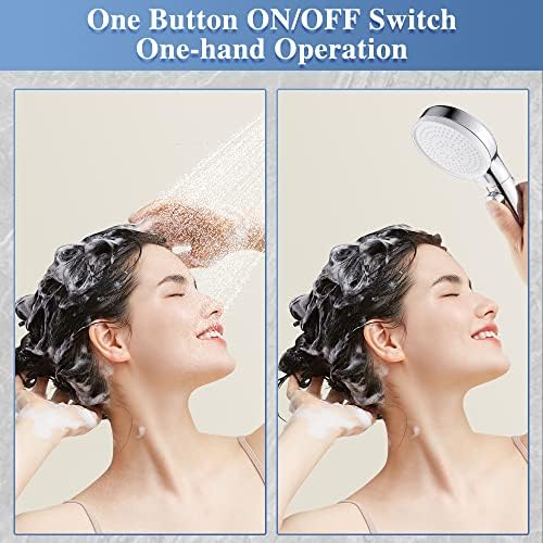 DOILIESE Handheld Shower Head with 3 Modes High Pressure Chrome Finish 60in Hose