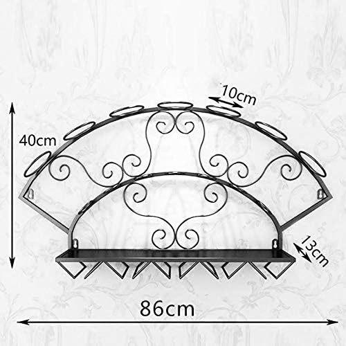 ZJDYDY Wall-Mounted Wine Rack - 7 Bottles 5 Glasses Holder