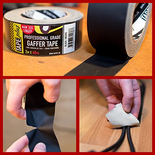 4 Pack Gaffer Tape 2in x 40 Yards Matte Black