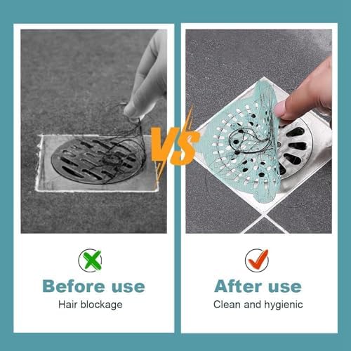 Amaping 10PCS Disposable Shower Drain Hair Catcher Mesh Stickers 1