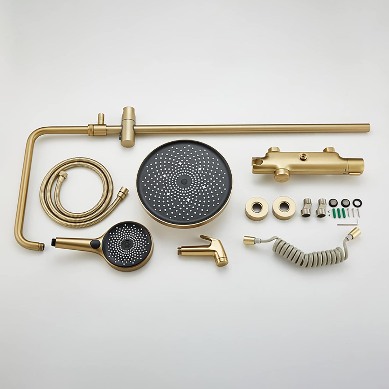 Rain Shower System with 10 Inch Head 3 Modes Thermostatic Faucet Set