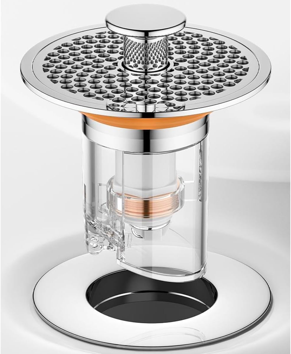 Eptaufty Bathroom Sink Drain Strainer with Spring Core