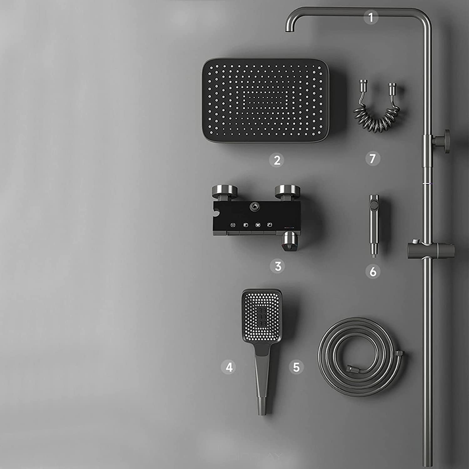 Thermostatic Shower System with 3-Function Handheld and Bidet Sprayer