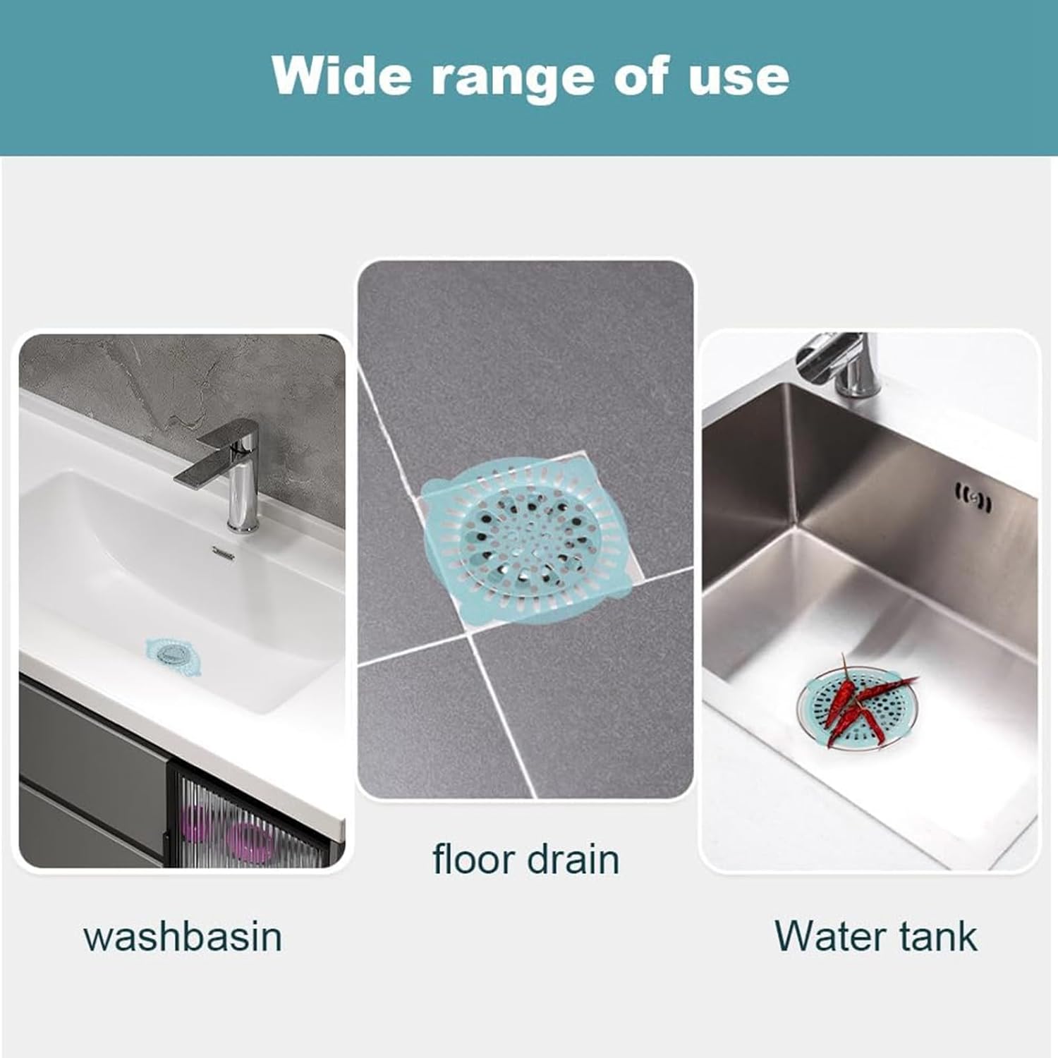 Amaping 10PCS Disposable Shower Drain Hair Catcher Mesh Stickers 1