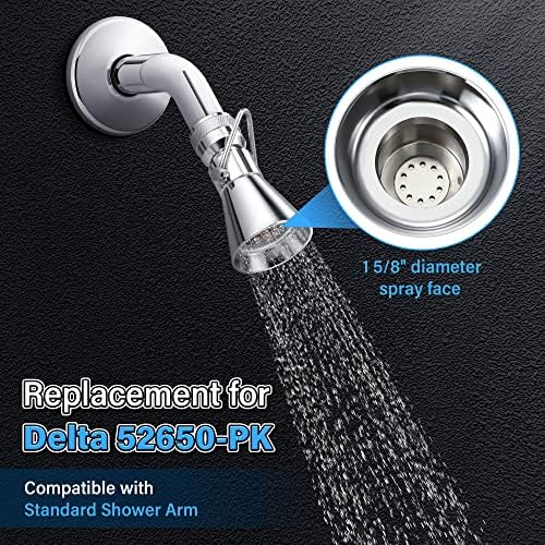 Enhon 2 Setting Pivoting Shower Head with Shut Off Valve