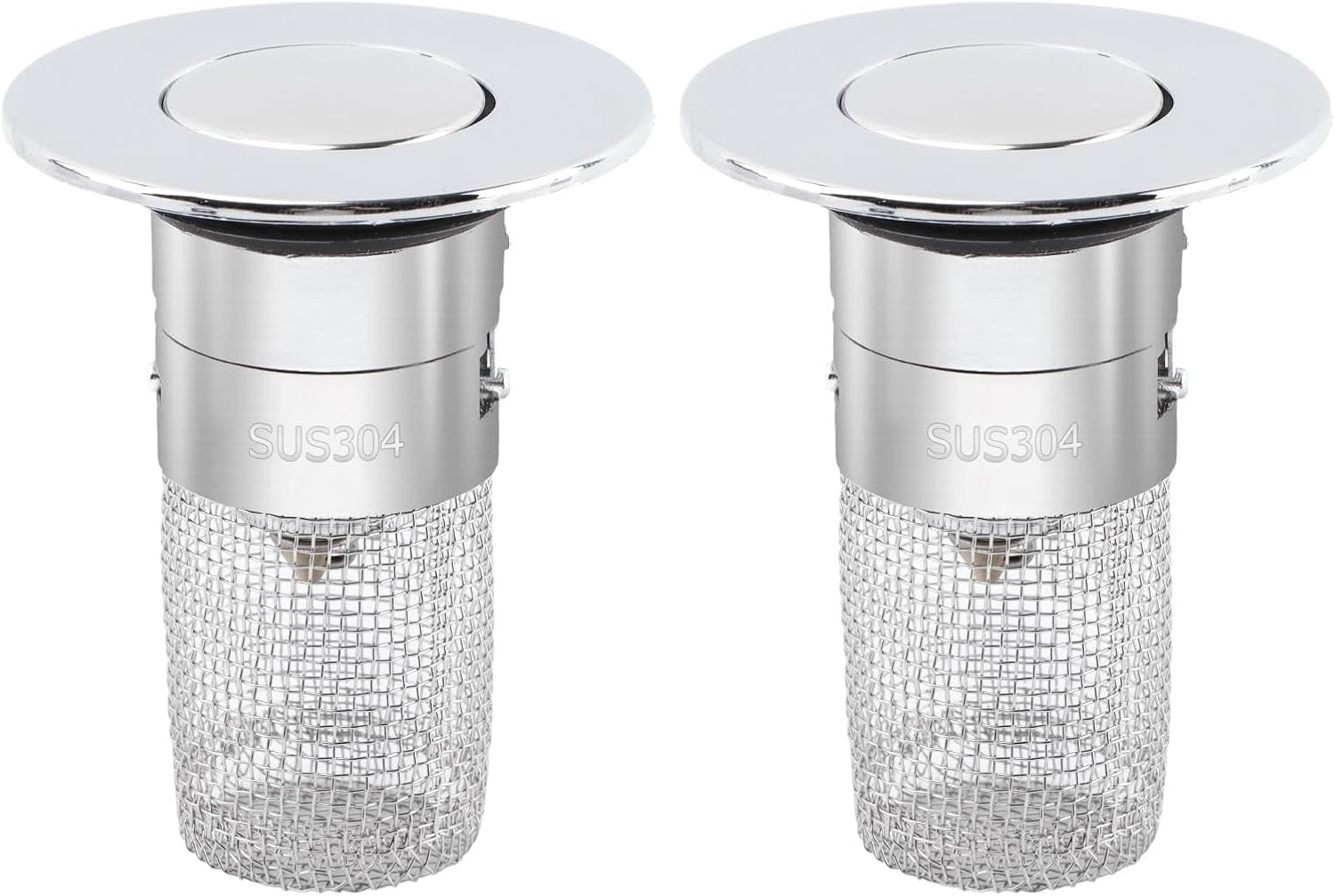 EMVANV 2pcs Pop-up Sink Stopper with Hair Catcher