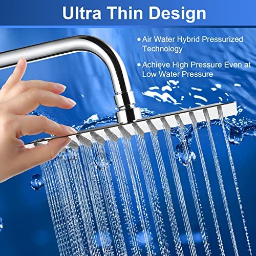 Aiscsc 10 Inch Rain Shower Head with 304 Stainless Steel
