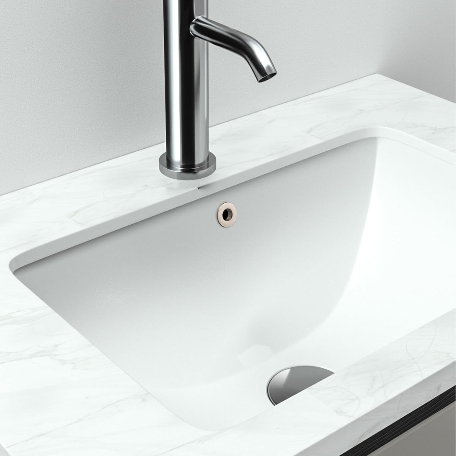 4 PCS Sink Basin Overflow Covers - Brushed Nickel Brass Insert Trim Caps