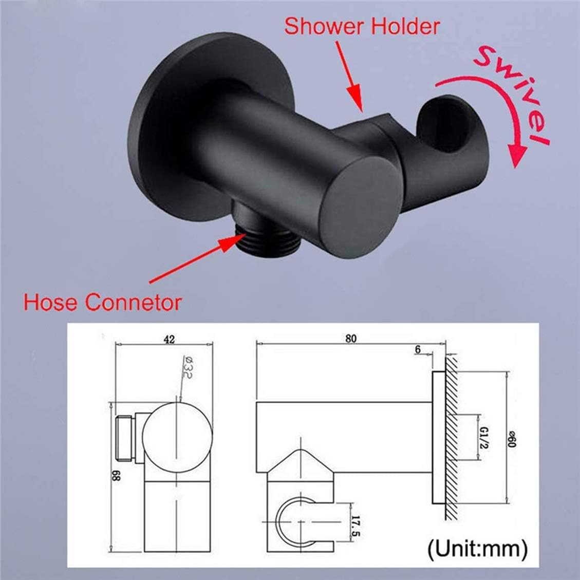 Luxury Shower Set with 8-12 Round Rainfall and Handheld Shower Heads