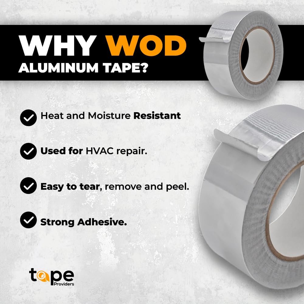 WOD AFTR36 Aluminum Foil Tape - 6x150ft Heat Shield Reflective Sealant