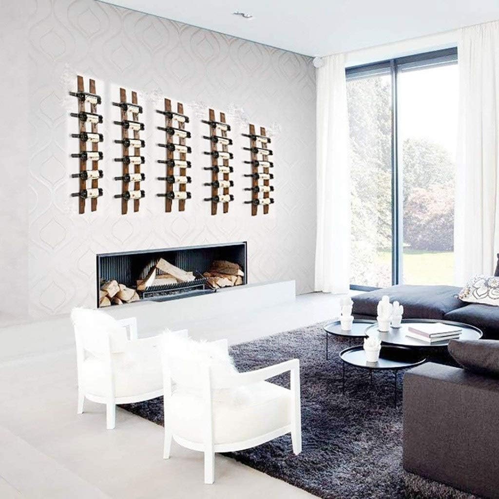 Wall Mounted Wine Rack with 6 Bottle Capacity