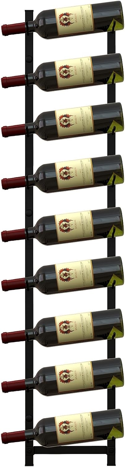 GOFLAME Wall Mounted Wine Rack for 9 Bottles