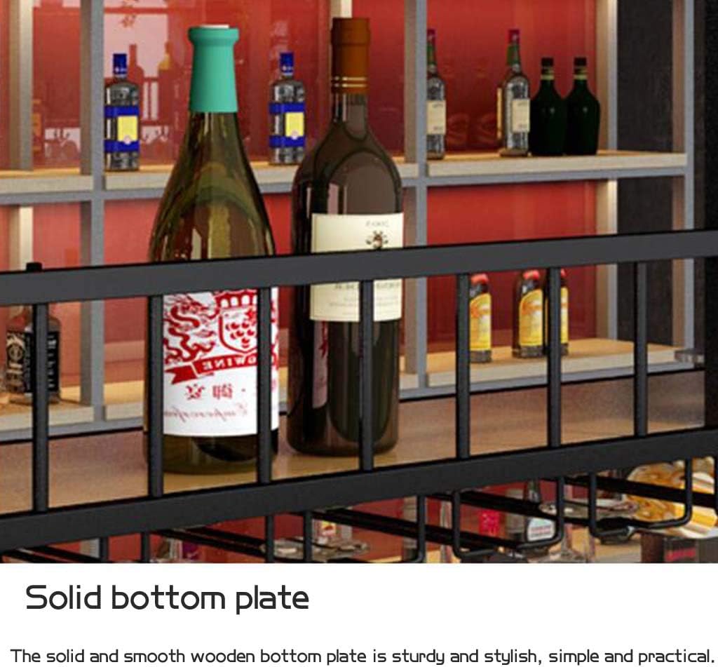 Pimex Wall-Mounted 2-Layer Wine Rack with Glass Holder